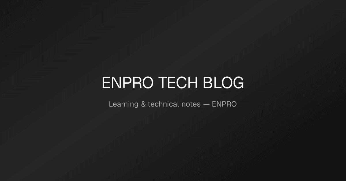 ENPRO Tech Blog